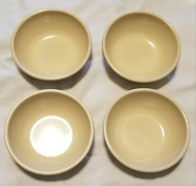 4 Vtg Retro Arrowhead Melmac Melamine Stacking Plastic Tan Cereal Bowls Usa • $24.99