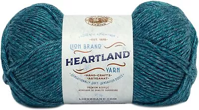 Lion Brand Heartland Yarn-Glacier Bay 136-105 • £13.76