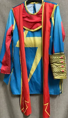 🎀 Ms Marvel KAMALA KHAN Girls Costume 👉TOP ONLY👈 Size Large • $16.99