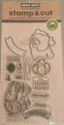 Hero Arts Stamp & Cuts  MONSTER BIRTHDAY  Clear Stamps With Matching Dies Bundle • $8.99