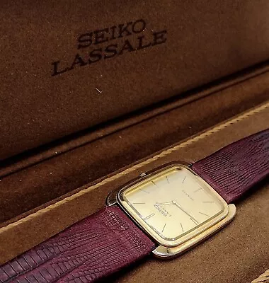 Rare Vintage Seiko Lassale Watch In Original Box 9300-5008 - New Battery Running • $51
