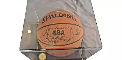 Jordan. Pippen Rodman Autographed Basketball & Coin In Case & Certificate • $5500