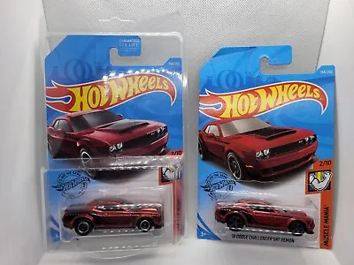 Hot Wheels Super Treasure Hunt 18 Dodge Challenger SRT Demon & Dodge Main (NEW) • £50