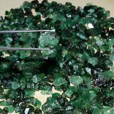 10-12MM Natural Zambian Emerald Rough Lot Transparent Emerald Jewelry Making • $37