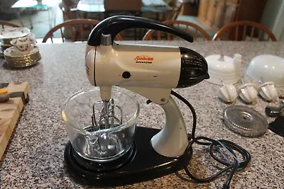 Vintage Sunbeam Mixmaster Stand Mixer With Many Accessories  Clean Working!! • $69