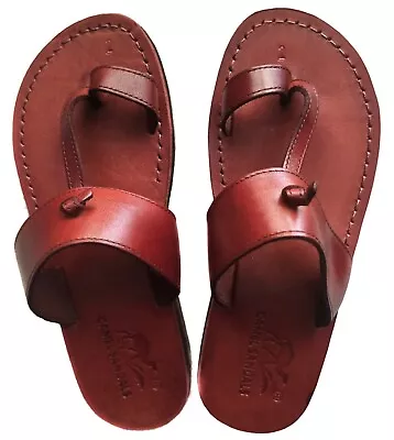 Camel Jesus Sandals Leather Greek Roman For Men Shoes US 5-16 EU 36-50 Model 10 • $47.98