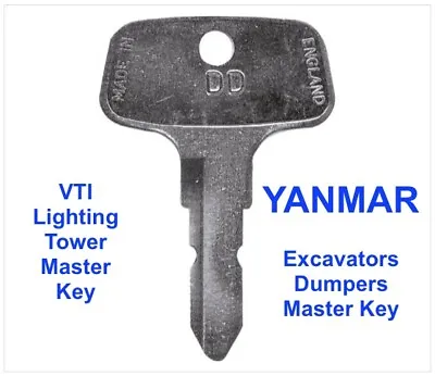 YANMAR Master Plant Key For Excavators Diggers Dumpers VTI Master Lighting Tower • $9.48