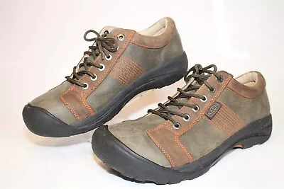 KEEN Austin Mens 13 47 Brown Leather Lace Up Everyday Sneakers Shoes • $7