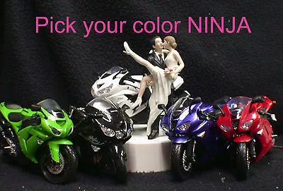 NINJA Kawasaki Motorcycle Bike Wedding Cake Topper Funny Sexy PICK COLOR Racing • $71.88