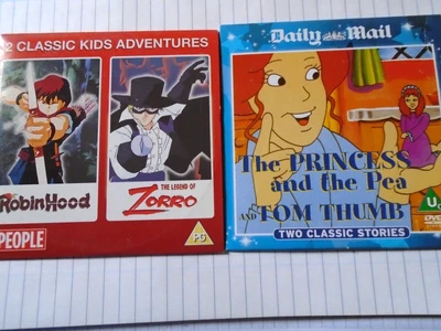 £1.59 • Buy 4 X CHILDRENS ANIMATED CLASSICS = ROBIN HOOD / ZORRO /  = 2 X  PROMO = VGC