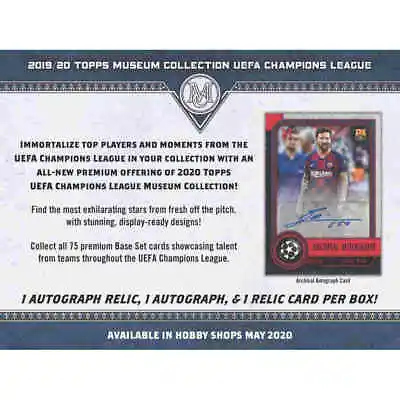 2019-20 Topps Champions League Museum Collection Soccer Hobby Box Factory Sealed • $1225.39