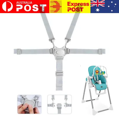 $14.99 • Buy Baby High Chair Straps 5 Point Safety Harness Straps Belt For Stroller Pram
