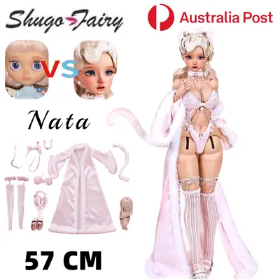 1/3 BJD Doll Nata Handmade Nude Ball Jointed Body Eyes Makeup Resin 47cm Gift AU • $317.39