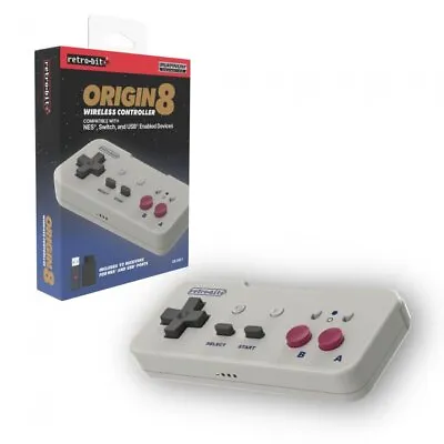 Retro-Bit Origin8 2.4 GHz Wireless Controller For Nintendo NES/Switch/PC - Gray • $24.99