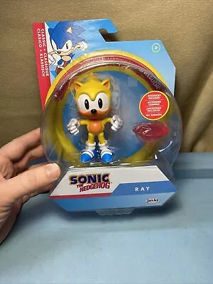 Sonic The Hedgehog Classic Ray 4  Figure W/Red Chaos Emerald Wave 10 • $16.72