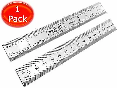 Benchmark Tools 6 /150 Mm English Metric Machinist Ruler Brushed Stainless • $6.99