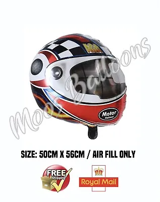 Helmet Shaped Dirt Bike Foil Balloon Birthday Party UK Seller • £1.94
