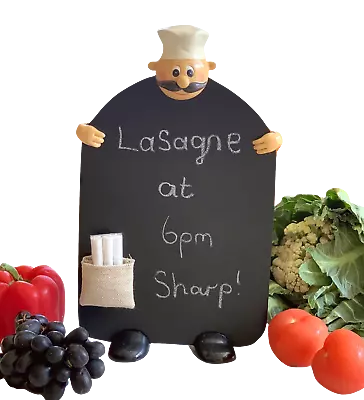 £15.95 • Buy Chef Chalk Board Memo Menu Stand For Kitchen Bistro Restaurant : 32cm High