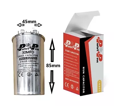 30 UF MFD 370/440 V AC High Quality Oil Filled Motor Run Capacitor 45x85mm • $11.99