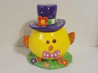 Cracker Barrel Cookie Jar - Flower Power - Easter Chick • $20