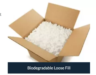 6 Cubic Foot Ft Of ECOFLO Biodegradable Loose Void Fill Packing Peanuts +24h DEL • £12.89