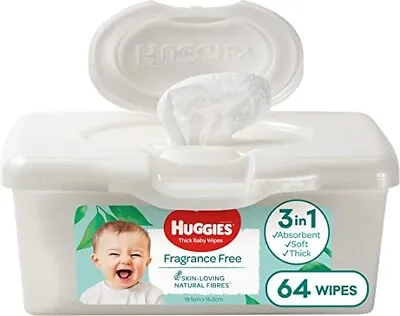 $8.45 • Buy NEW Huggies Baby Wipes Fragrance Free Baby Wipes Pop-Up Tubs, 64 Wipes