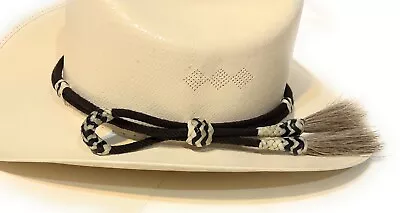 Brown Western Cowboy Hat Band Handmade Hat Band With Horse Hair • $24.99