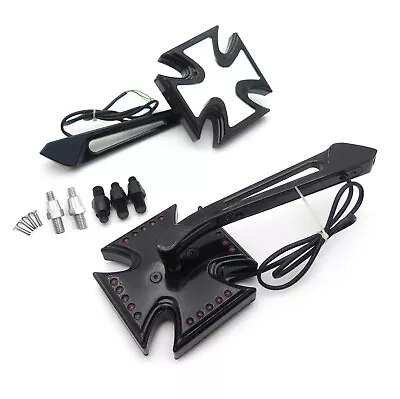 Maltese Led Turn Siganl Integrated Mirror For Yamaha Cruiser Royal Star Road Sta • $35