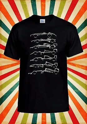 Formula Silhouette History Race Car Men Women Unisex Baseball T Shirt Top 2996 • £9.99