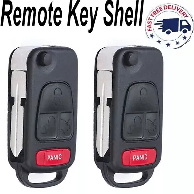2XFolding Flip Remote Key Shell Case Fob For Mercedes Benz ML350 CL600 S500 C230 • $17.99