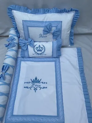 Embroidery Baby Cot Bedding Set  70/140 • £85