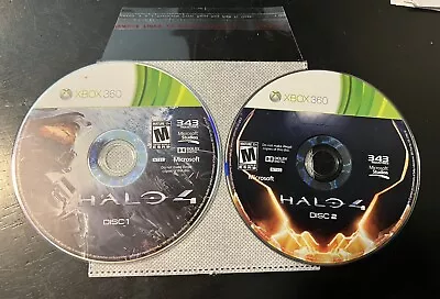 Halo 4 (Microsoft Xbox 360 2012) CLEAN & TESTED - GAME DISC 1 & 2 • $5.50