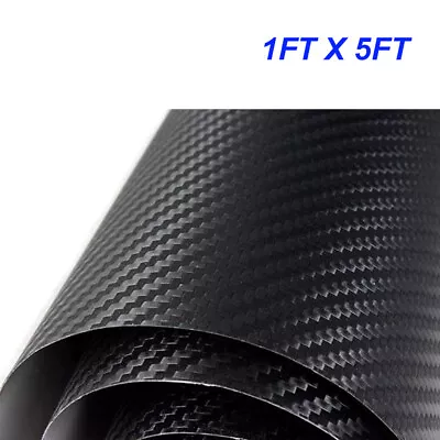 3D Twill-Weave Dry Matte Black Carbon Fiber Vinyl Wrap Air Release Bubble Free • $8.58