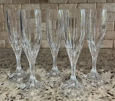 Vintage Mikasa  Berkeley Crystal Champagne Toasting Flute Set Of 5 • $45