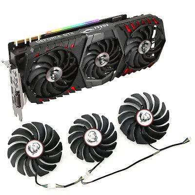 $49.74 • Buy For MSI GTX1080ti GAMING TRIO GPU Cooling Fan Replacement Cooler Fan 1PC/3PCS