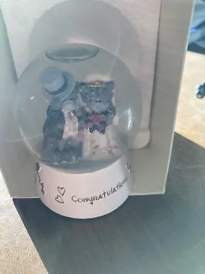 Me To You Bear Snow Globe Figurine Congratulations Wedding Comes With Box • £11