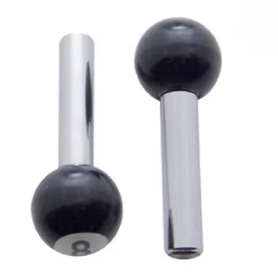 (2) Classic Vintage Car Pickup Truck Black 8 Ball Door Locks Knobs Caps • $9.99