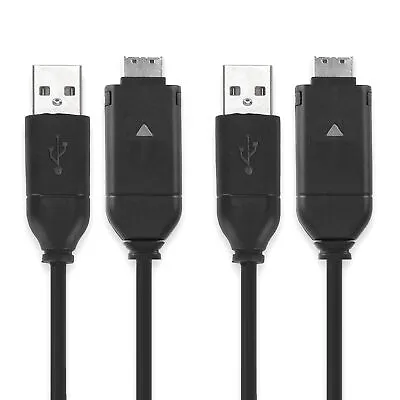 2x USB Data Cable For Samsung I8 ES55 I80 ST80 ES73 PL100 WB560 WB2000 Black • £18.90