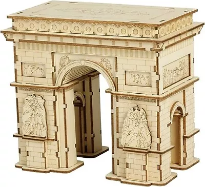 DIY Wooden 3D Puzzle - Construction Model Kit - Arc De Triomphe By Rolife • £8.99