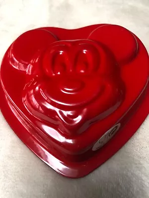 Disney Mickey Mouse Red Heart Shaped Cake Pan Teflon Used Portugal • $12