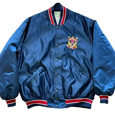 Minnesota Twins Jacket Men XXL Embroidered Crown Logo Satin Snap Delong Vintage • $61.54