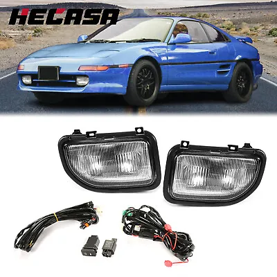 HECASA Fog Lights For Toyota MR2 1991-1995 Bumper Lamps Clear Lens W/ Bulbs • $45.80