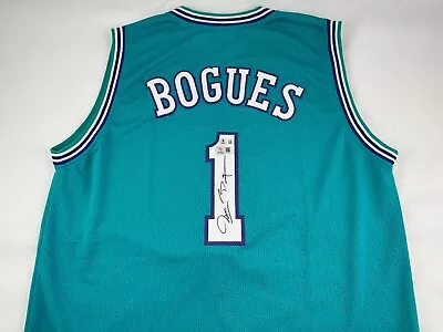 Muggsy Bogues Signed Autographed Blue Charlotte Basketball Jersey COA • $69.99