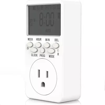 Outlet Timer Digital Countdown Plug-in Outlet 7 Day Weekly Programmable 110V • $19.99