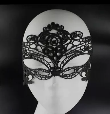 Mens Venetian Masquerade Halloween Gay Lace Fancy Dress Eye Sexy Mask Bondage Uk • £5.99