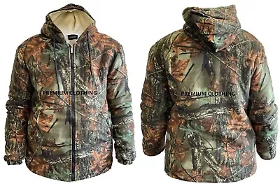 X Store Mens Camoflauge THICK Quilted Jungle Fishing Sherpa Fleece Lined Jackets • £19.99