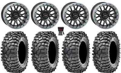 System 3 SB-9 Bdlk 15 Wheels Gloss Bk 35 Roxxzilla Tires SportsmanRZRRanger • $2043.52