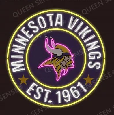 New Minnesota Vikings 1961 Neon Light Lamp Sign 24 X24  With HD Vivid Printing • $299.79