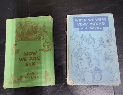 $5.85 • Buy Now We Are Six & When We Were Very Young By A.A. Milne HB 1950