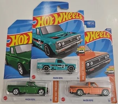 Lot Of 3 Hot Wheels Repu Variety Set  Green Teal Orange. 225fs • $19.99